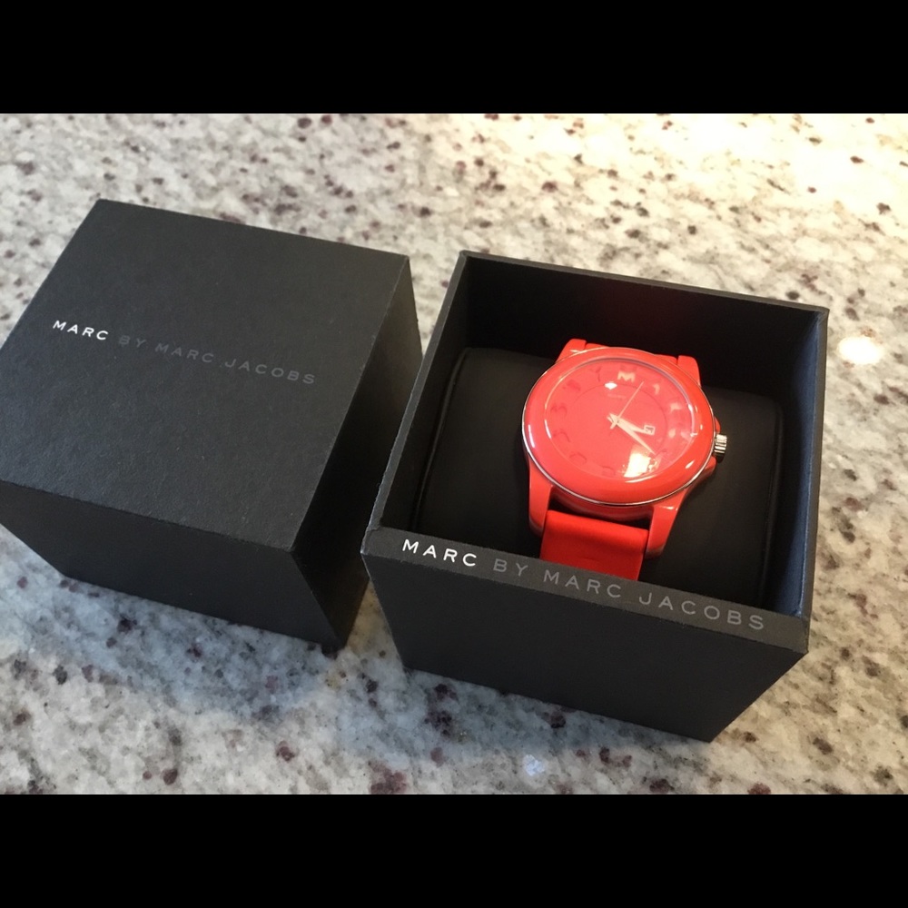 Marc Jacobs Orange Watch with Box